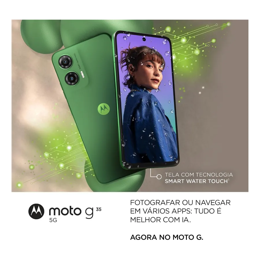 Tela do Moto G35 com Superbrilho