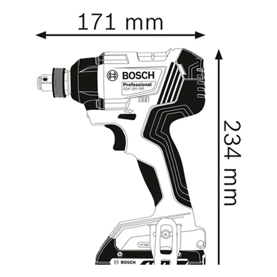 Chave de Impacto Bosch GDX 180-LI, imagem 4