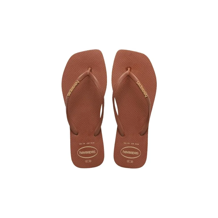 Palmilha do Chinelo Havaianas Slim Square com textura de arroz