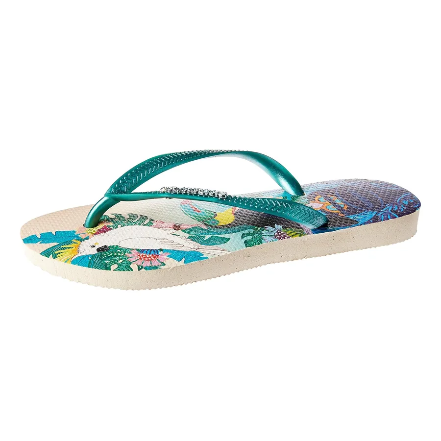 Chinelo Havaianas Slim Tropical com estampa tropical