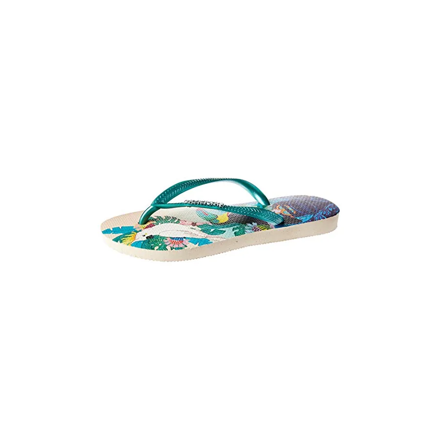 Detalhe da estampa do Chinelo Havaianas Slim Tropical
