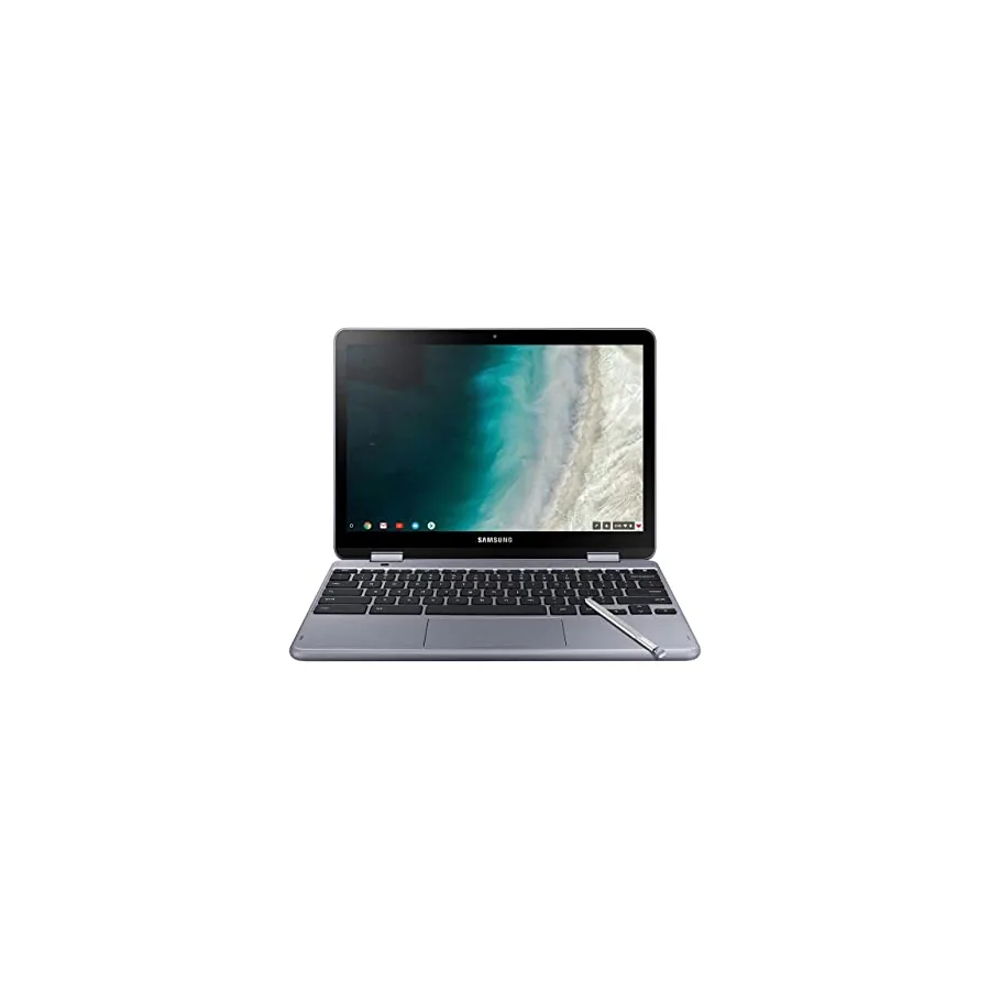 Visão lateral do Chromebook Samsung Plus V2