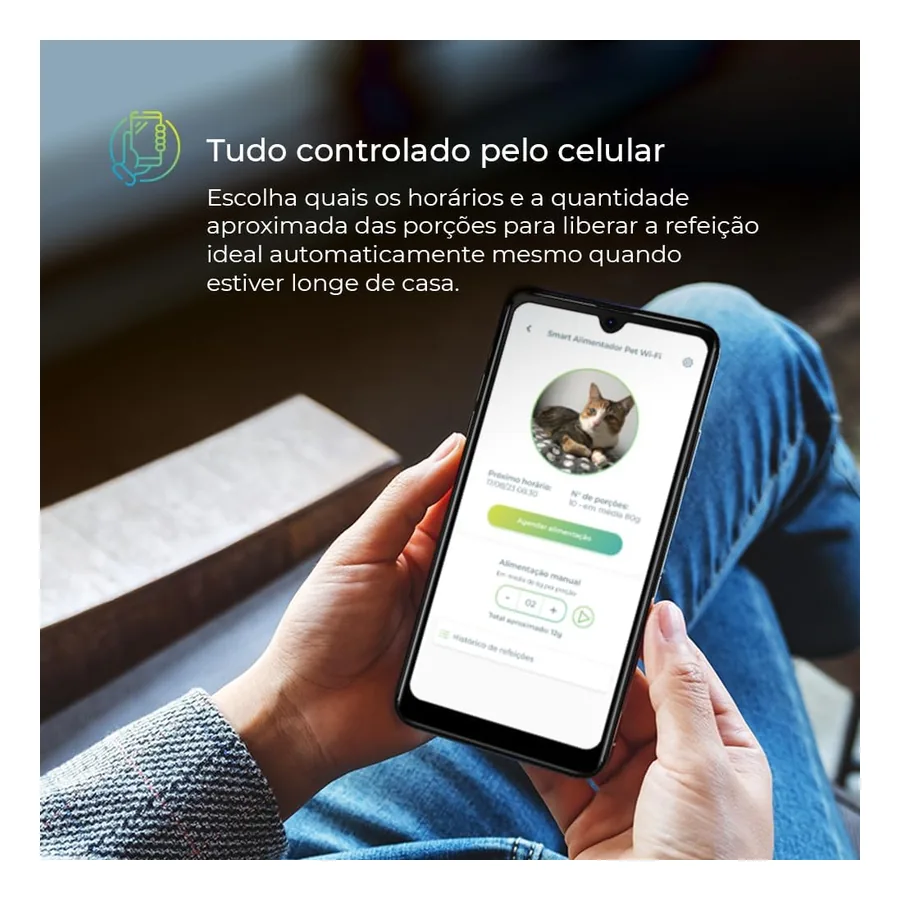 Detalhe da tampa com trava do Positivo Smart