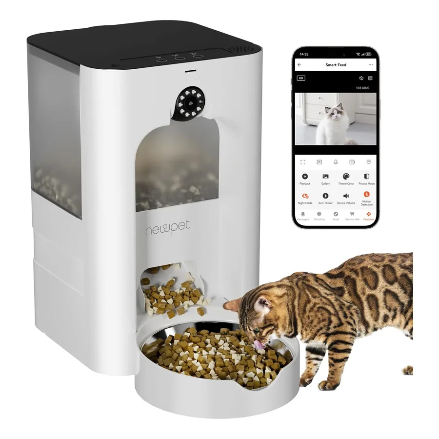 Comedouro New Pet NP1280 com câmera 1080P