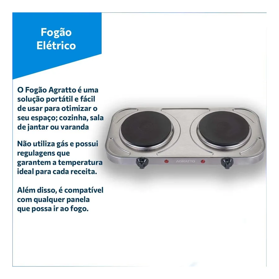 Cooktop 2 Bocas Agratto FM-01, imagem 4