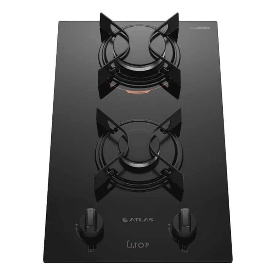 Cooktop Atlas U Top vidro temperado preto