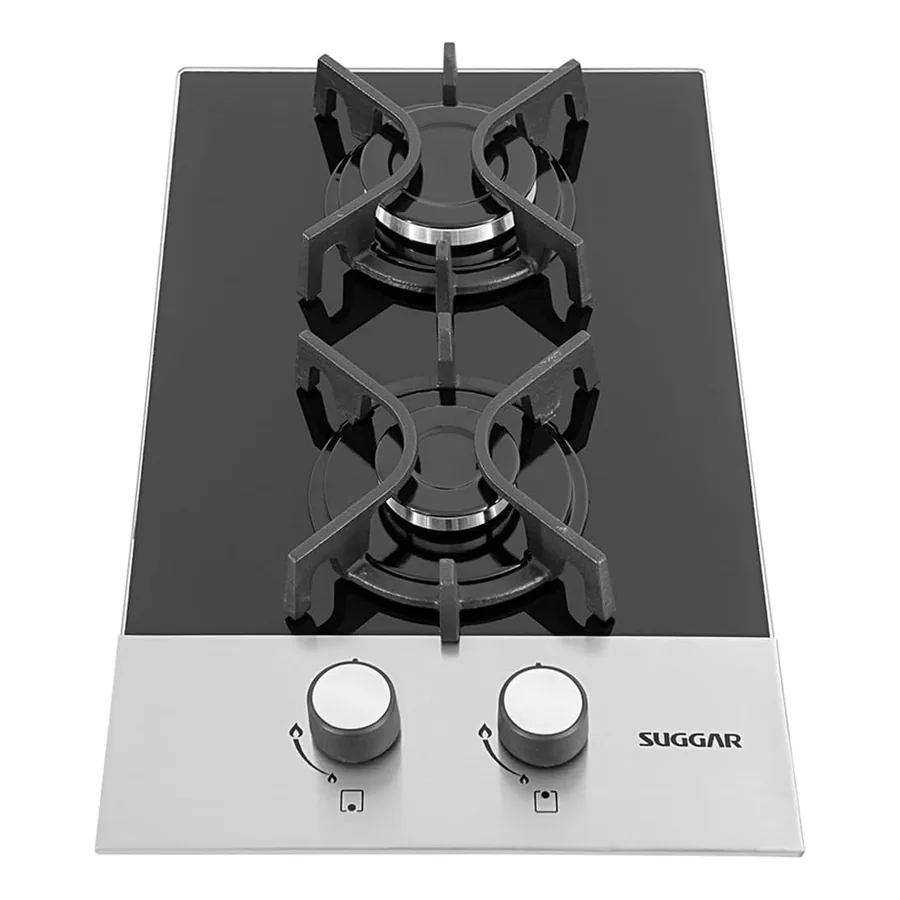 Cooktop Suggar FG2002FVPIX vidro preto com inox