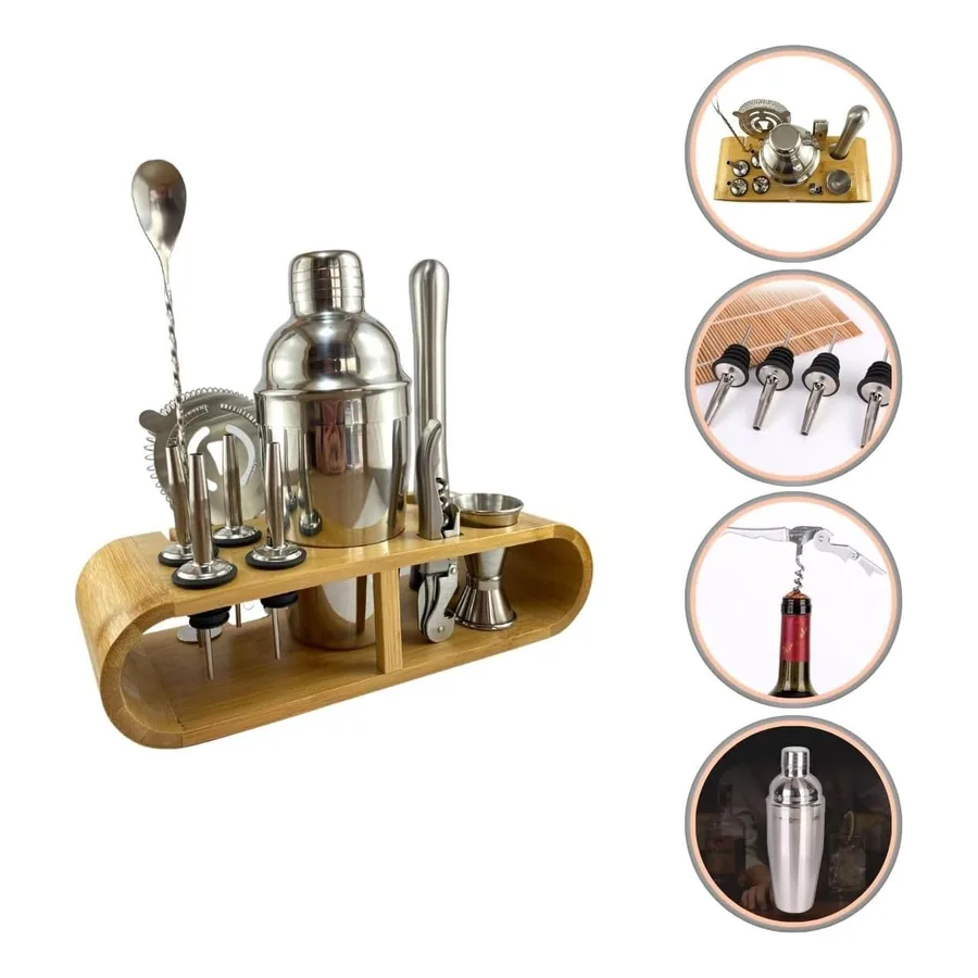 Organizador de bambu do Coqueteleira MSP Kids Kit Bar