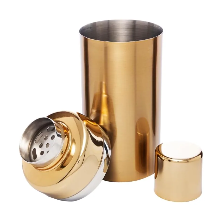 Detalhe do acabamento dourado da Coqueteleira Wolf Old Fashioned