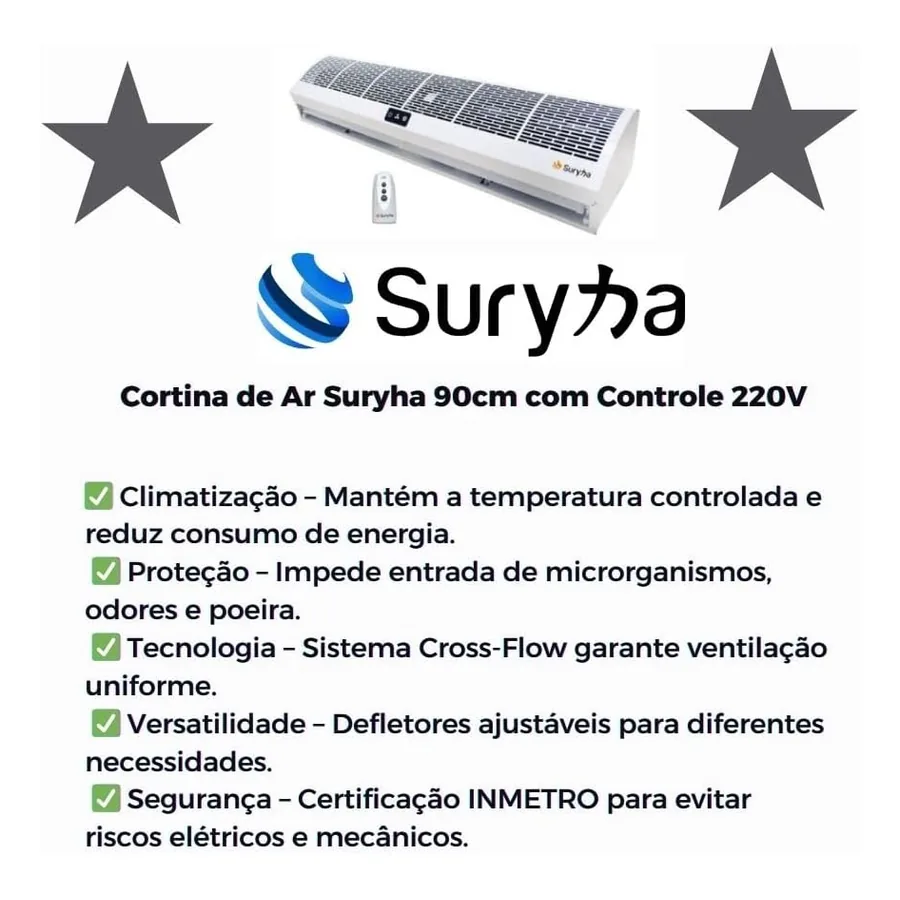 Defletores Suryha 3 posições