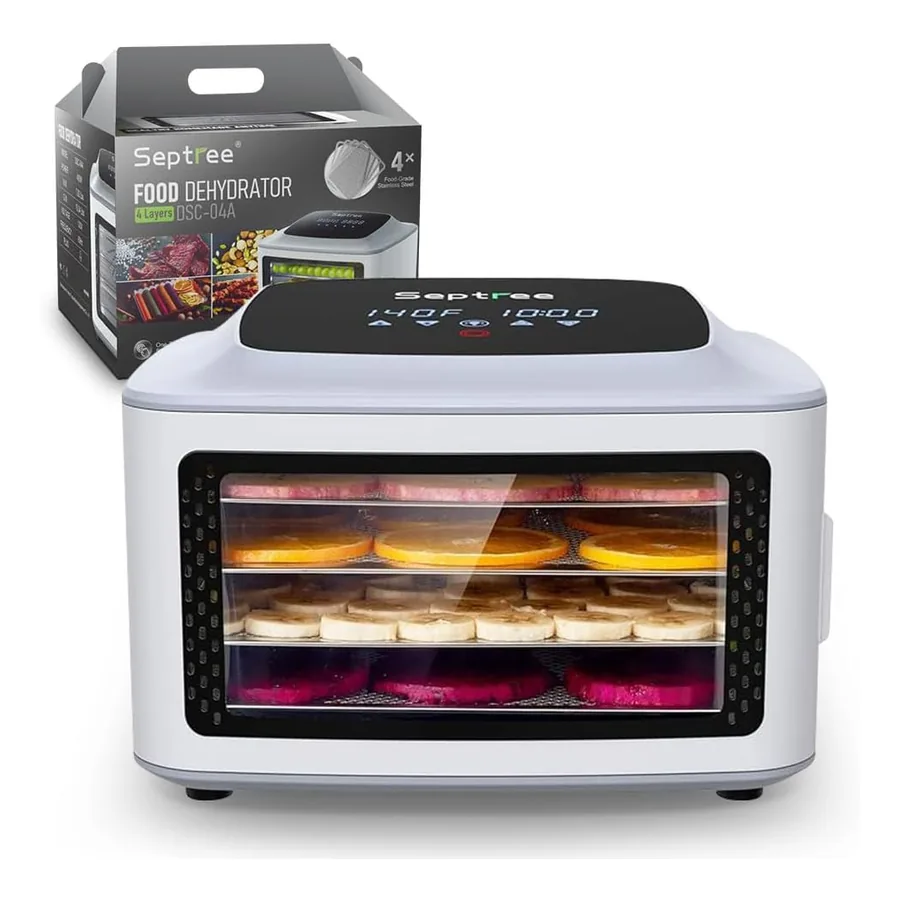 Desidratador Septree com display digital e bandejas inox