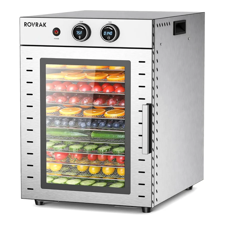 Desidratador Rovrak de aço inox com 12 bandejas