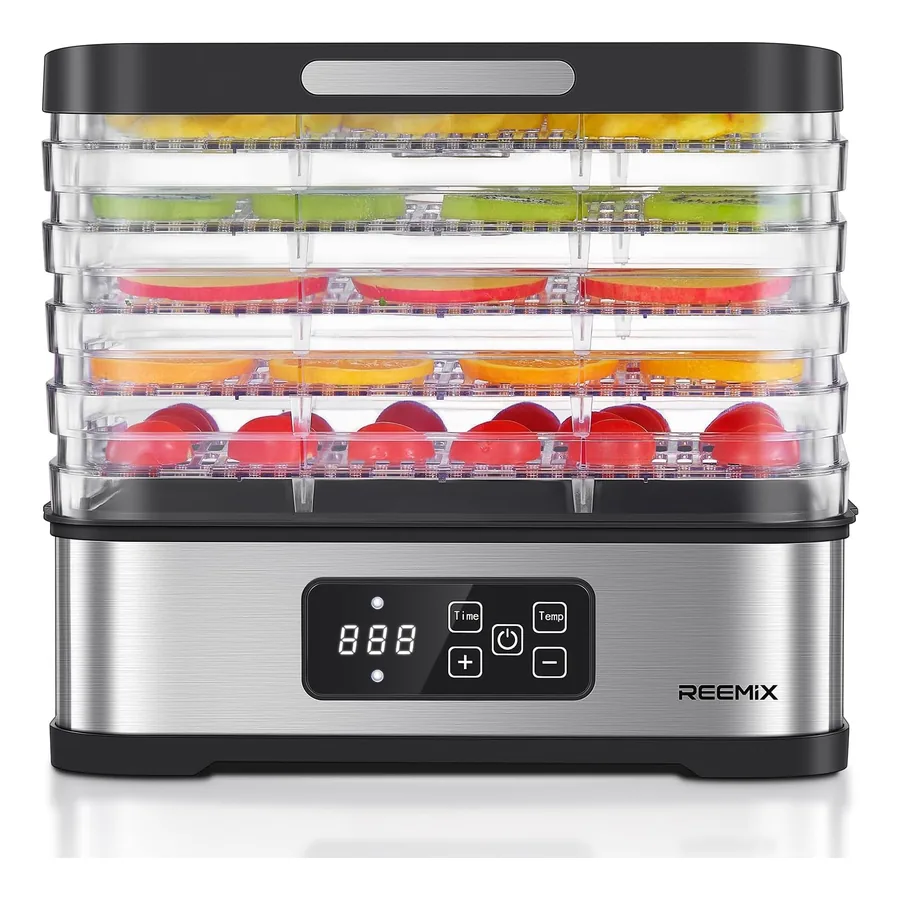 Desidratador Reemix preto com painel LED