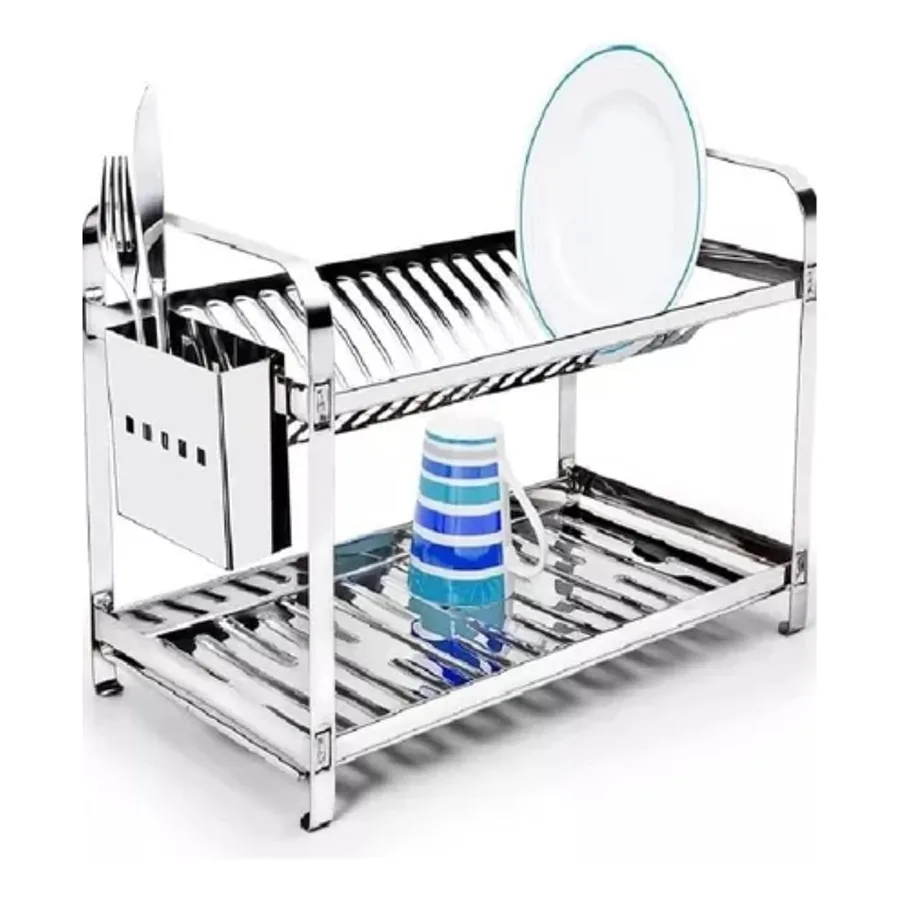 Escorredor Mak Inox aço inox 20 pratos