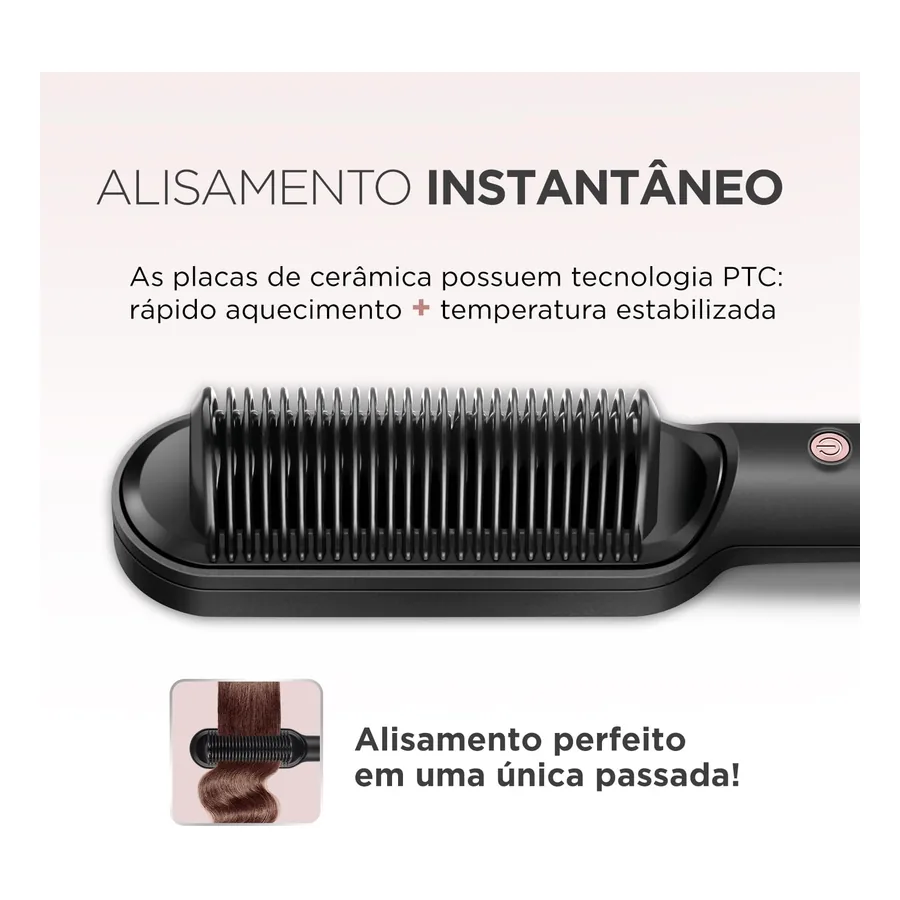 Escova Alisadora Mondial Black Rose, imagem 4