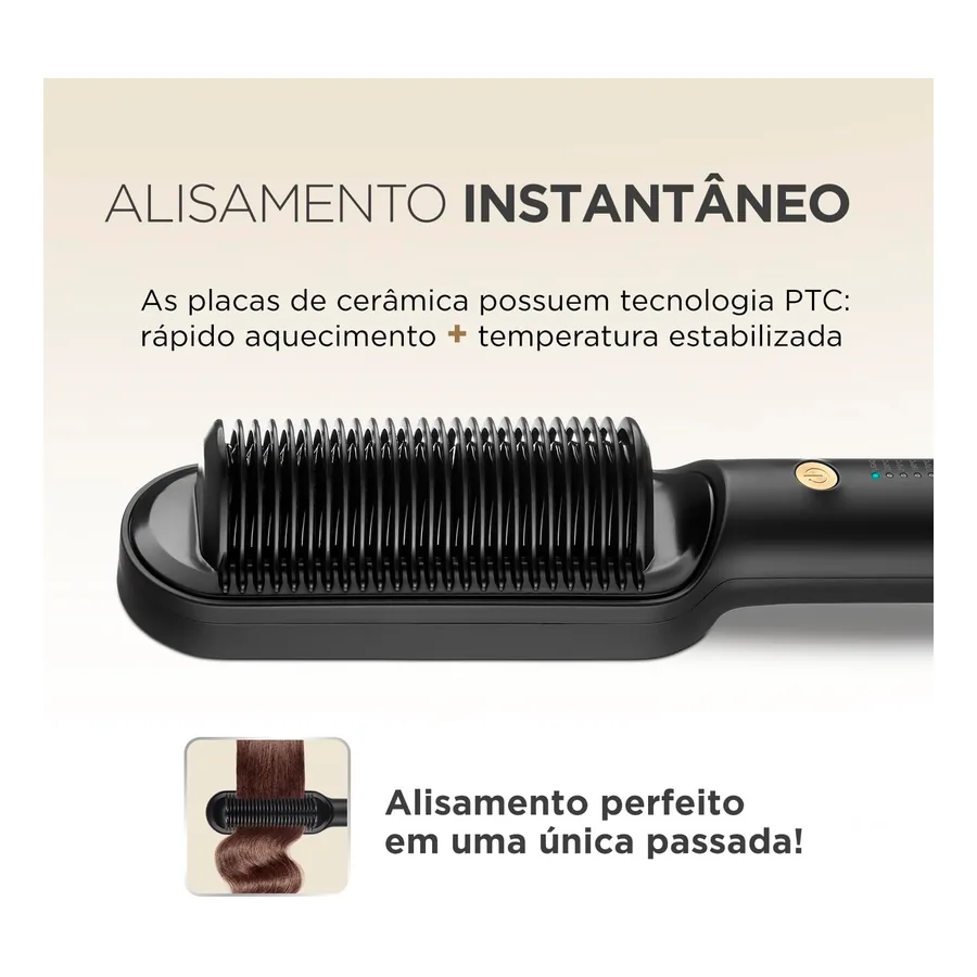 Escova Alisadora Mondial Black Gold, imagem 4