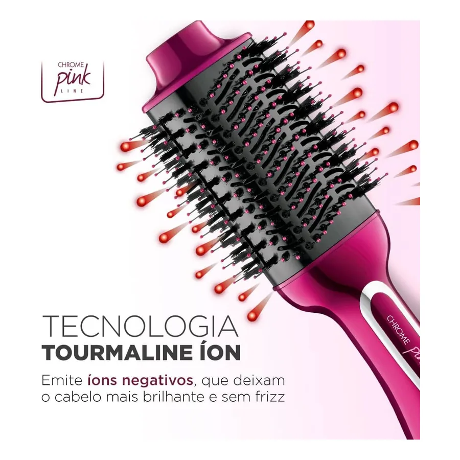 Escova Secadora Mondial Chrome Pink ES-04, imagem 3