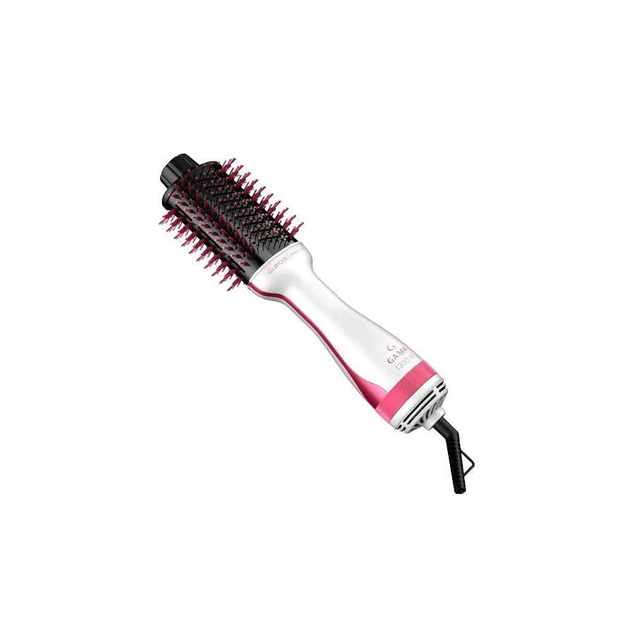 Escova GA.MA Glamour Pink Brush vista lateral