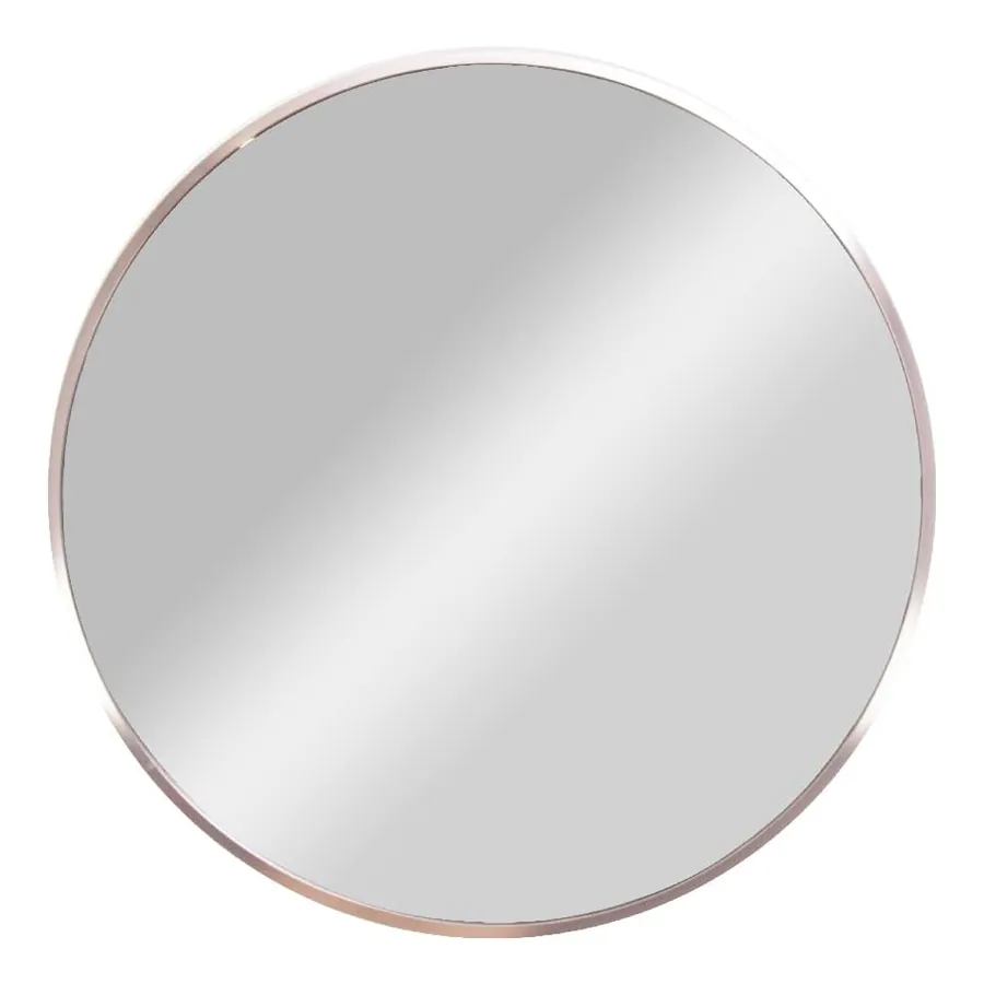 Espelho Conthey redondo 60 cm com borda cobre