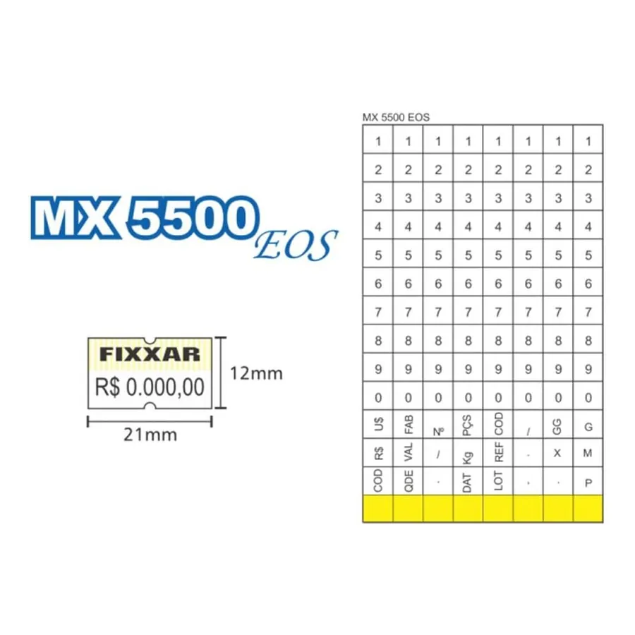 Etiquetadora Fixxar MX 5500 EOS, imagem 4