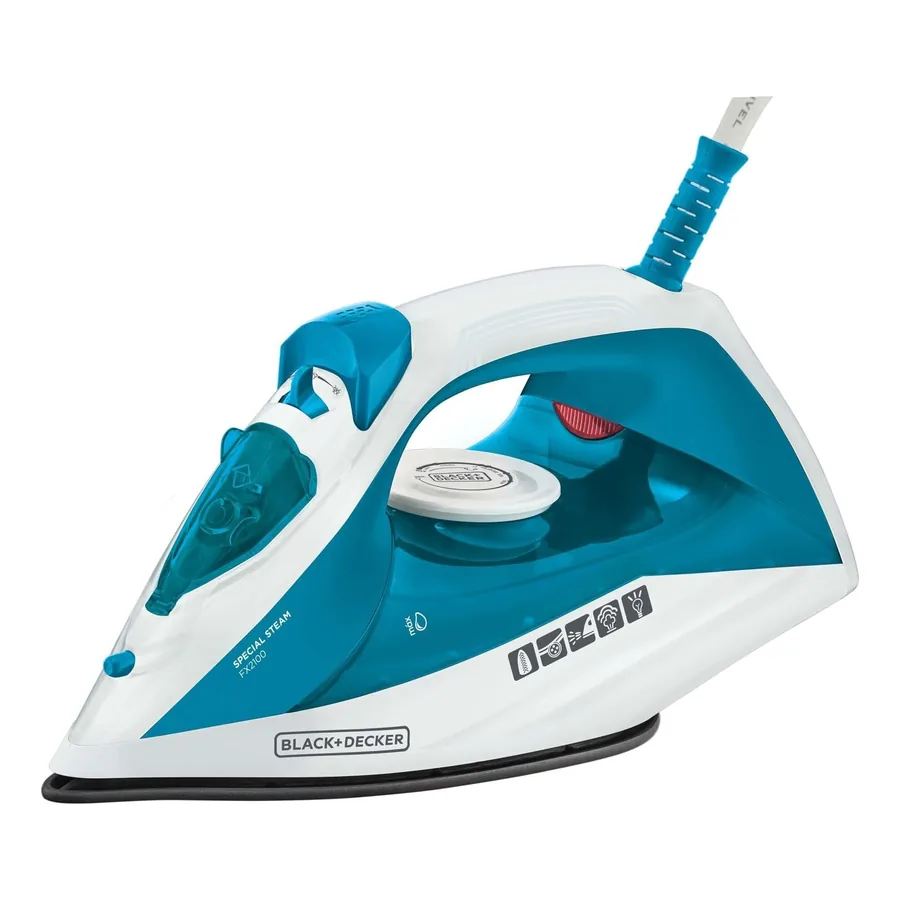Ferro Black+Decker FX2100 com base antiaderente e seletor de tecido