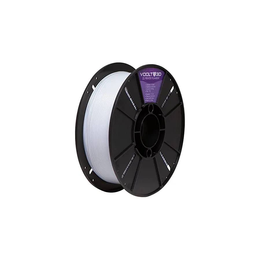 Filamento PETG Branco Dental Voolt3D vista lateral