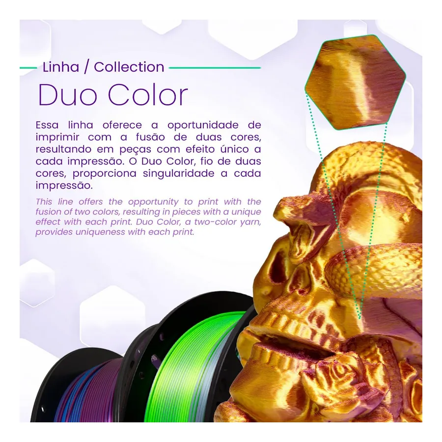 Filamento Voolt3D Duo Color, imagem 4