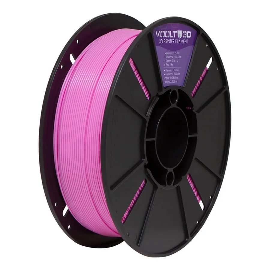 Bobina de filamento ABS rosa Voolt3D