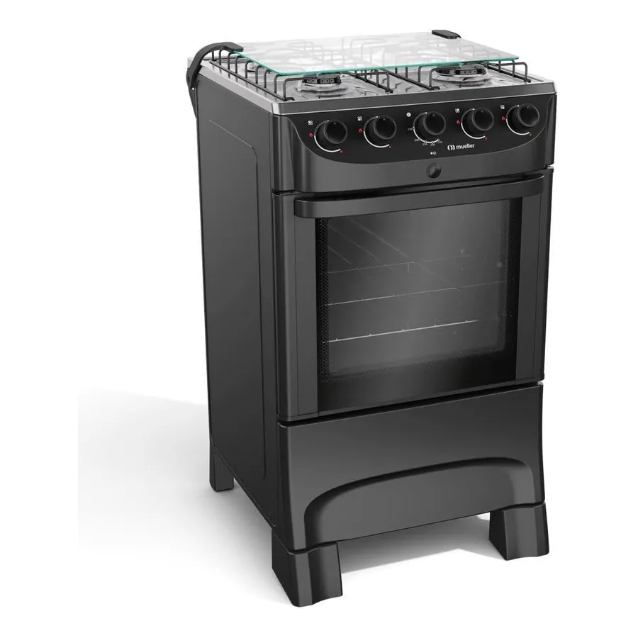 Fogão 4 Bocas Mueller Bivolt com Acendimento Automático Preto Fosco Mfi4bb, imagem 4