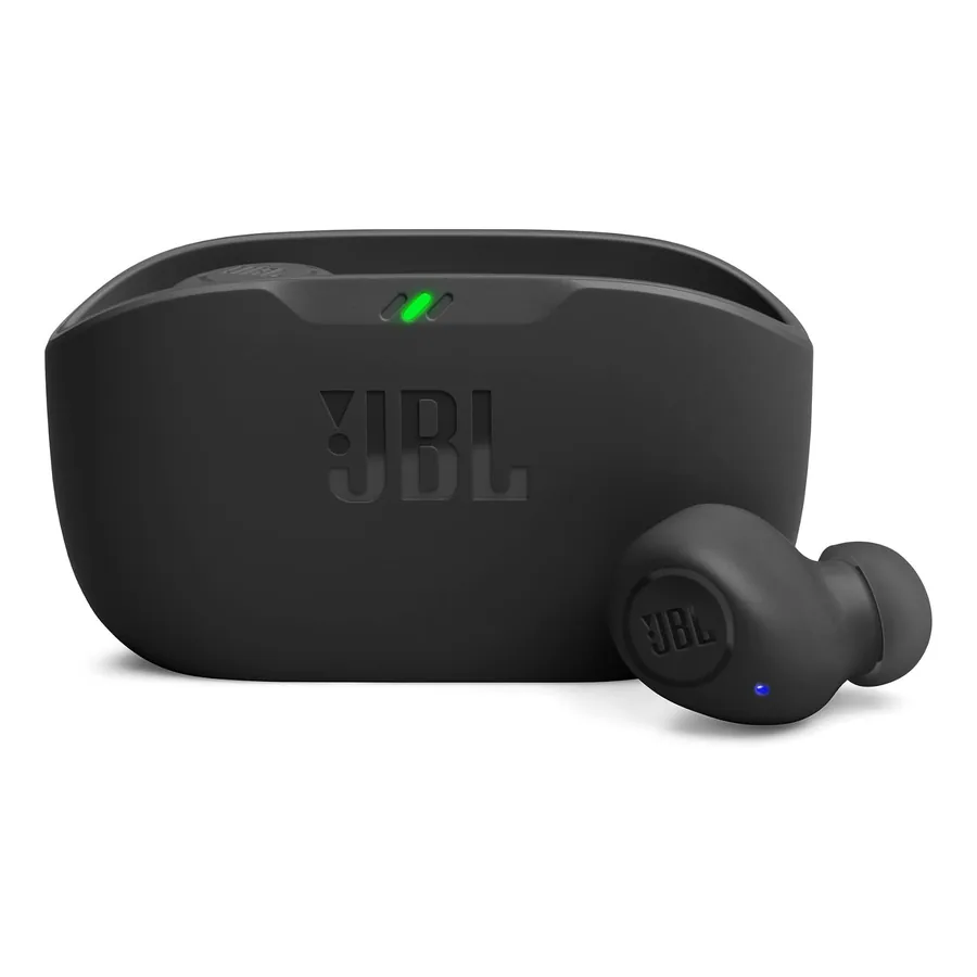 JBL Wave Buds TWS pretos no estojo