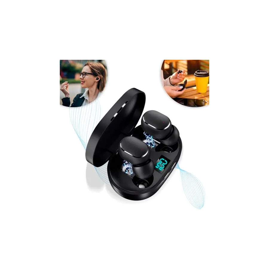 Fone Bluetooth Premium estojo com visor
