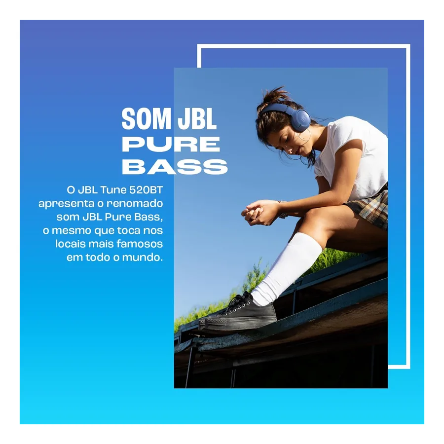 Fone de Ouvido JBL On ear Tune 520BT, imagem 4