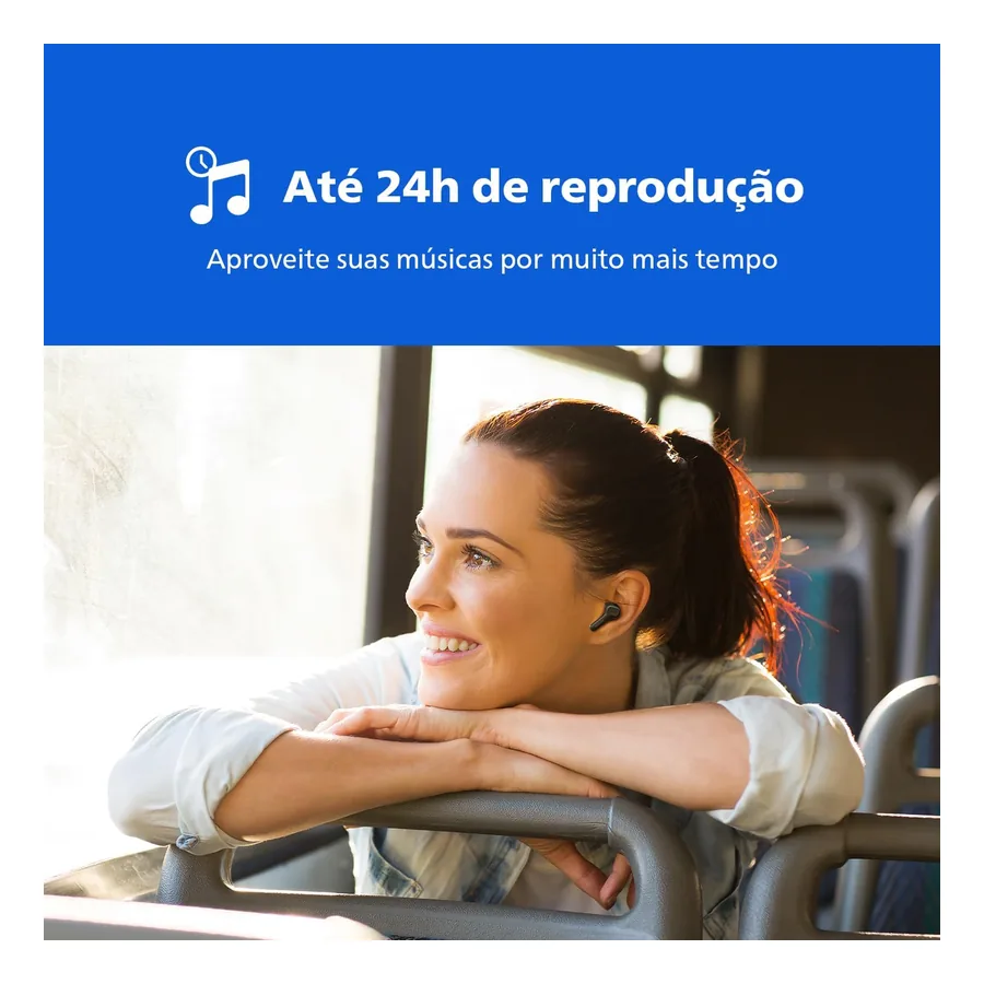 Philips TAT1109BK com estojo no bolso