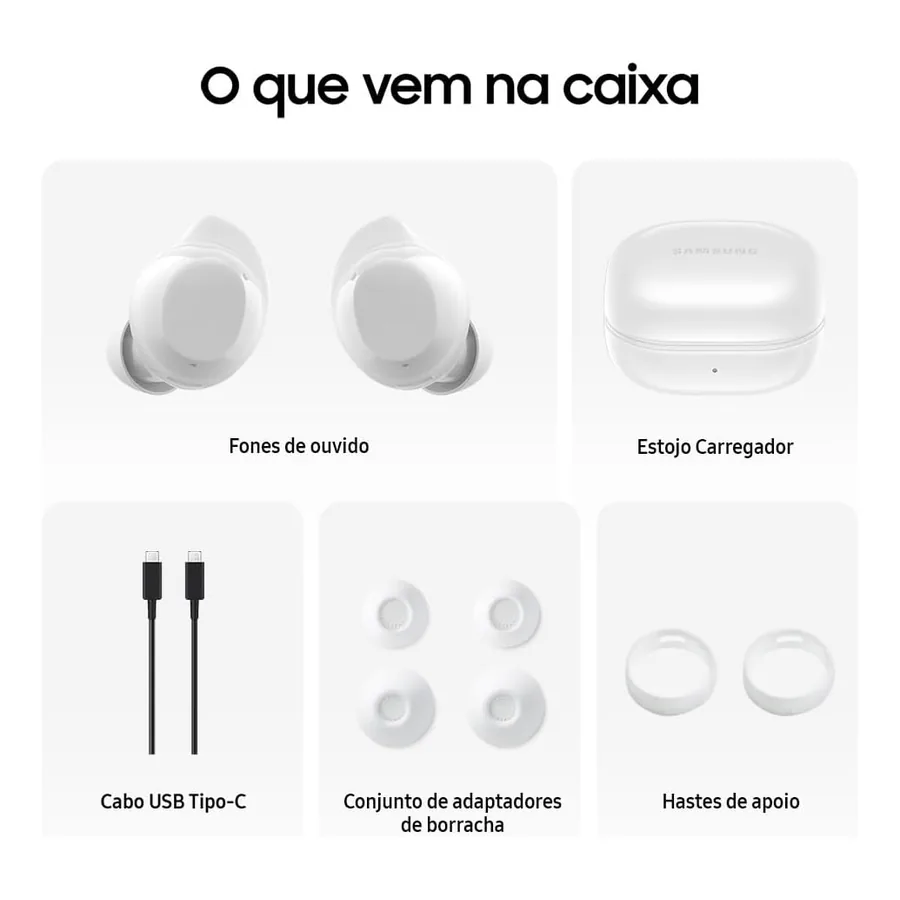 Galaxy Buds FE em uso com smartphone