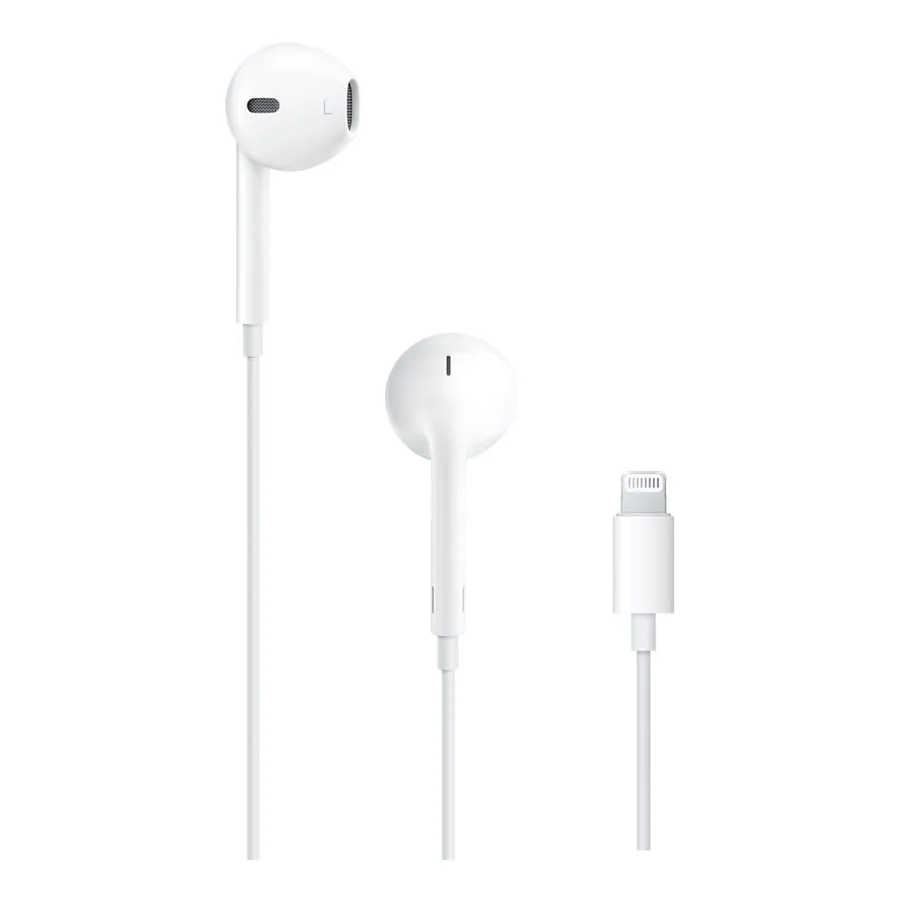Apple EarPods com conector Lightning brancos