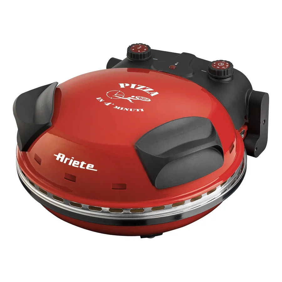 Forno de Pizza Vermelho Ariete Smart em bancada