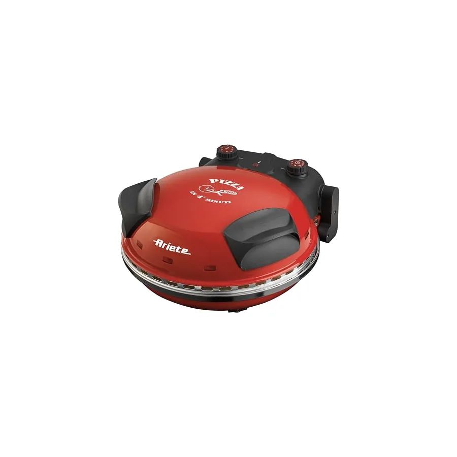 Visão frontal do Forno de Pizza Vermelho Ariete Smart