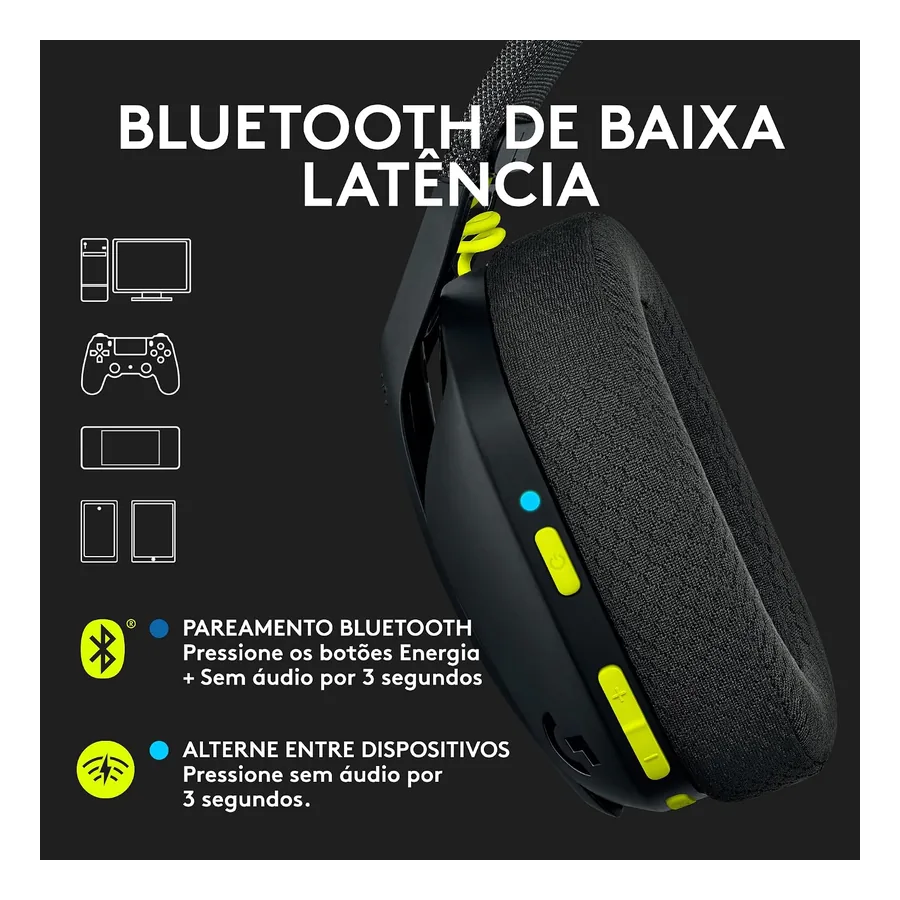 Headset Logitech G435 compatibilidade Dolby Atmos