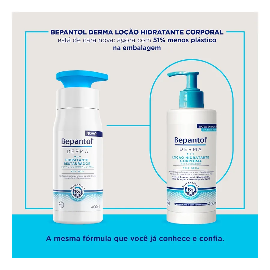 Aplicação Bepantol na pele
