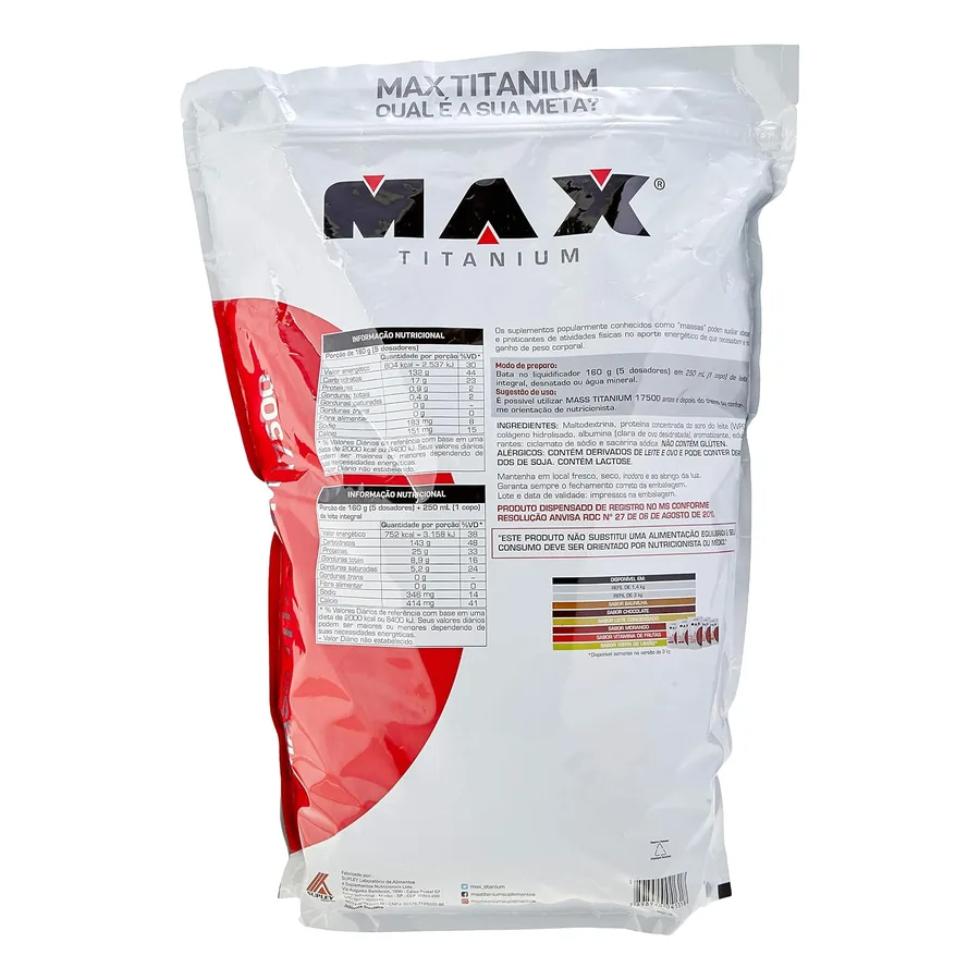 Hipercalórico Max Titanium 17500, imagem 3