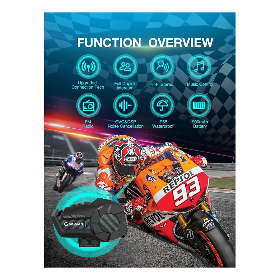 Intercomunicador para Moto Moman CP-E, imagem 3