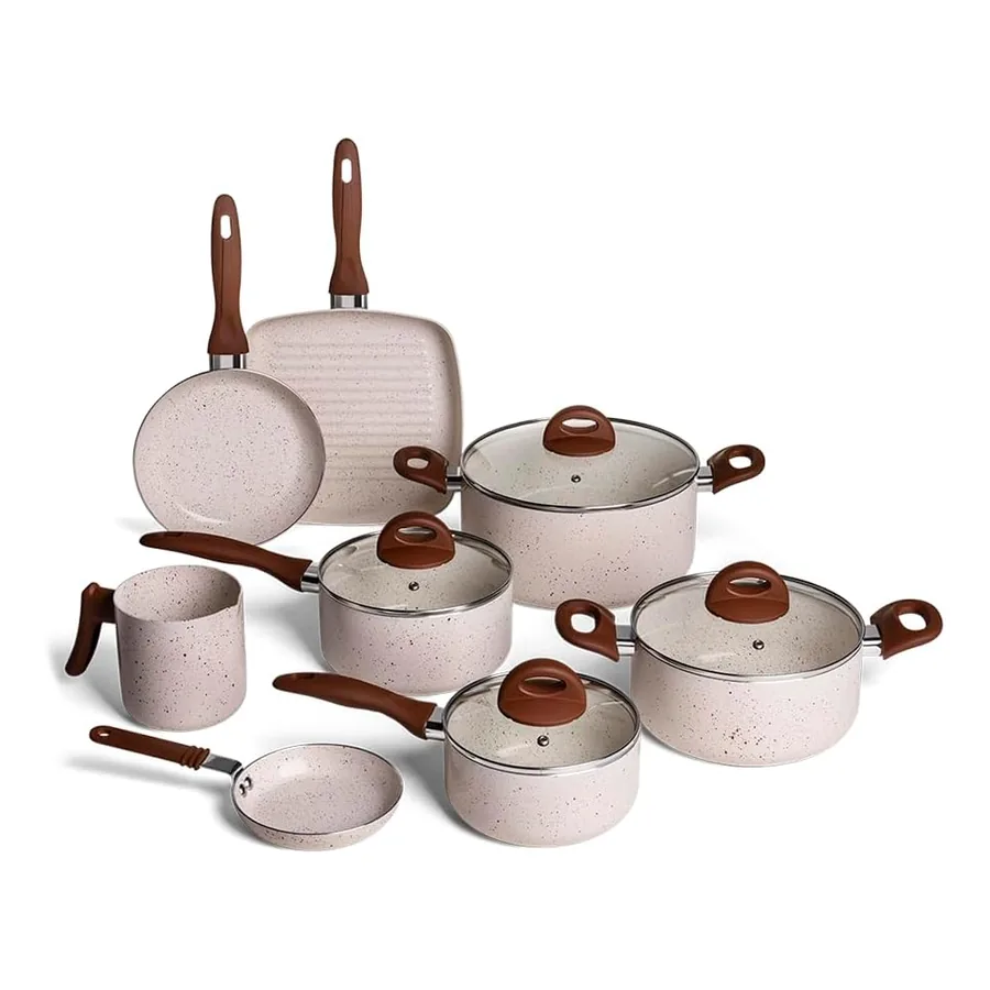 Brinox Ceramic Life Smart Plus 8 peças vanilla
