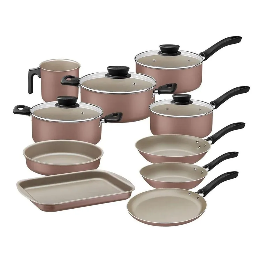 Tramontina Turim Rosa 10 peças mocaccino