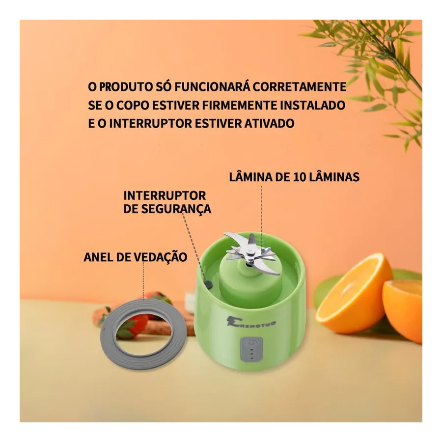 Liquidificador Portátil Chengtuo BLJBJ, imagem 4