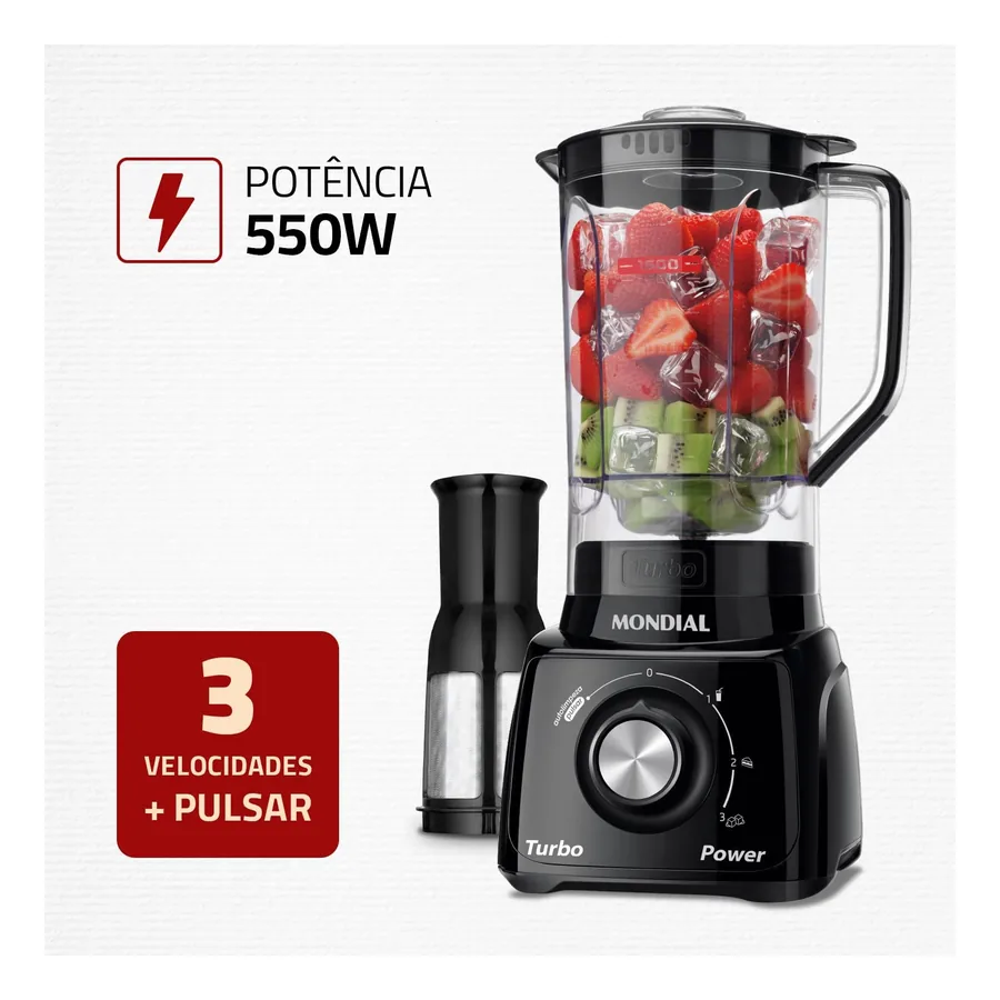 Liquidificador Mondial Turbo Power L-99 FB, imagem 3