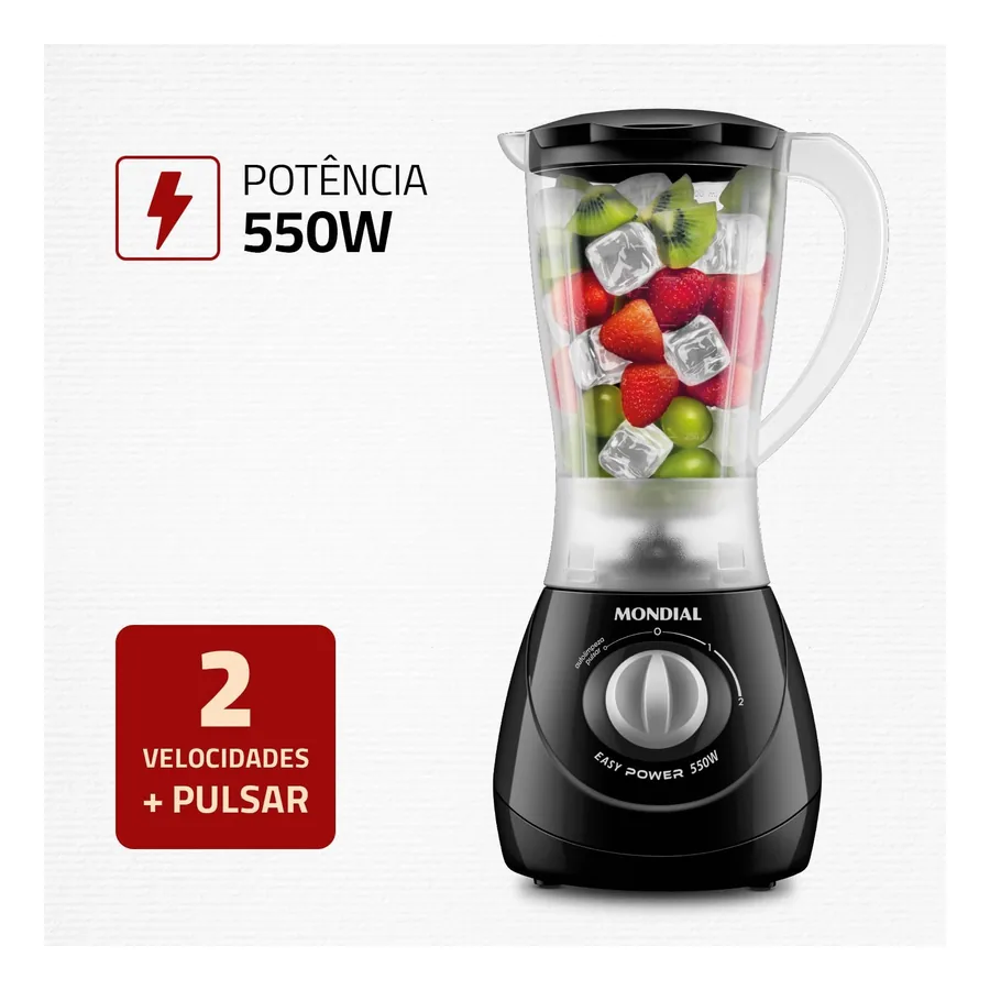 Liquidificador Mondial Easy Power L-550-B, imagem 3