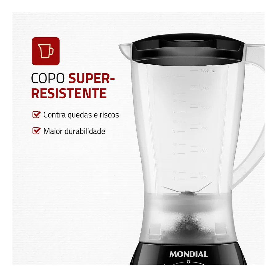 Liquidificador Mondial Easy Power L-550-B, imagem 4