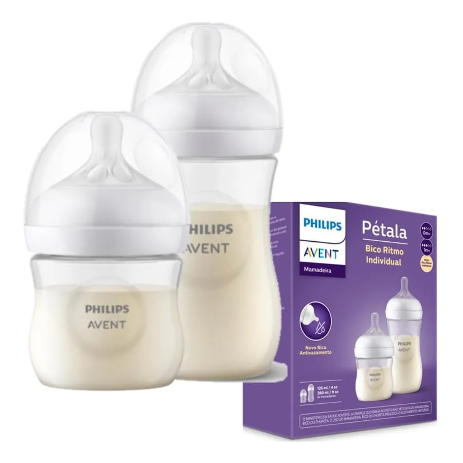 Mamadeira Philips Avent SCD838/26 kit 125ml e 260ml