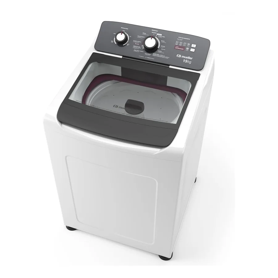 Máquina de Lavar Mueller MLA15 branco cinza carga frontal