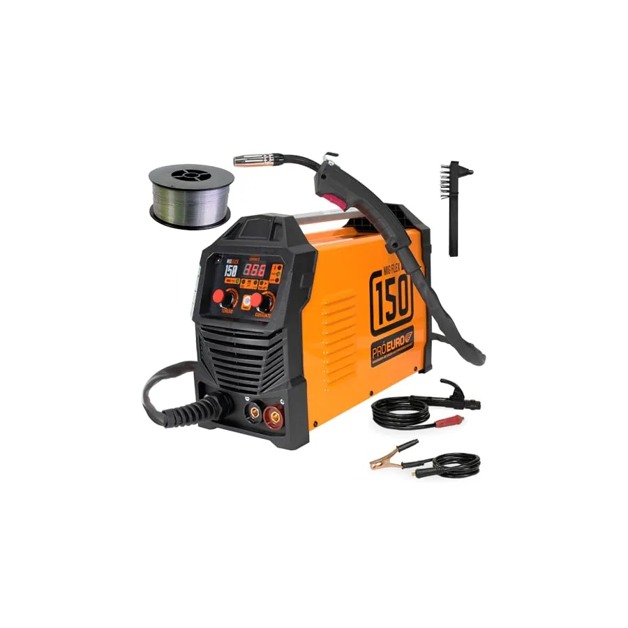 Máquina de Solda Pró Euro Mig 150 Flex laranja